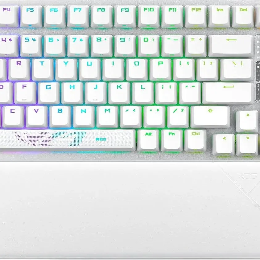 Геймърска безжична Клавиатура ASUS ROG Strix Scope II 96 - Moonlight White