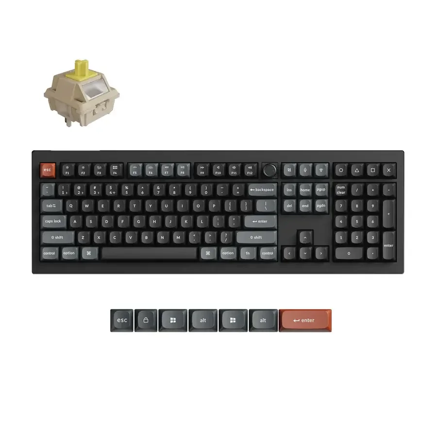 Безжична механичка клавиатура Keychron V6 Ultra 8K - Silk POM Switch Banana Безжична механичка клавиатура Keychron V6 Ultra 8K - Silk POM Switch Banana