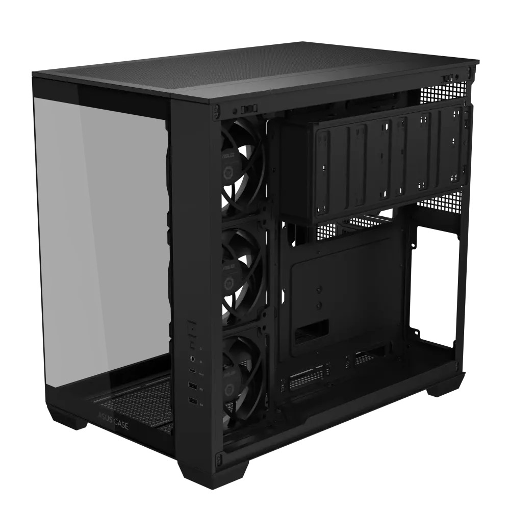 Кутия ASUS A32 PLUS Tempered Glass + 4 ARGB Вентилатора - Black