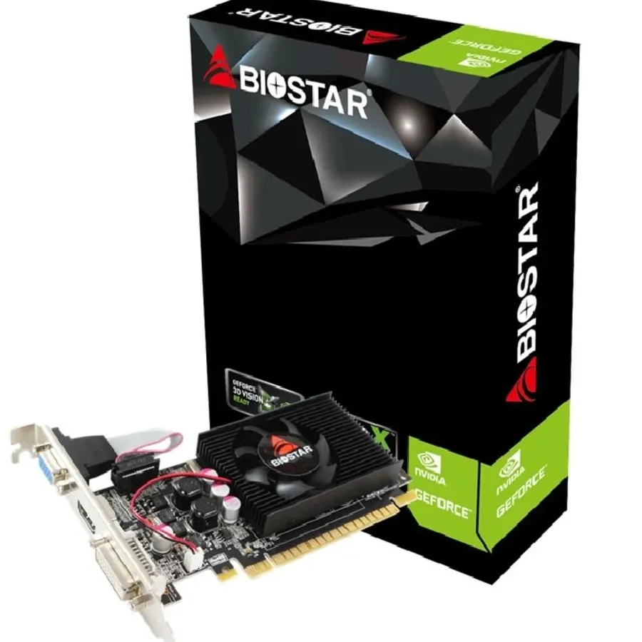 Видео карта BIOSTAR GeForce GT 610, 2GB, SDDR3, 64 bit, DVI-I, D-Sub, HDMI