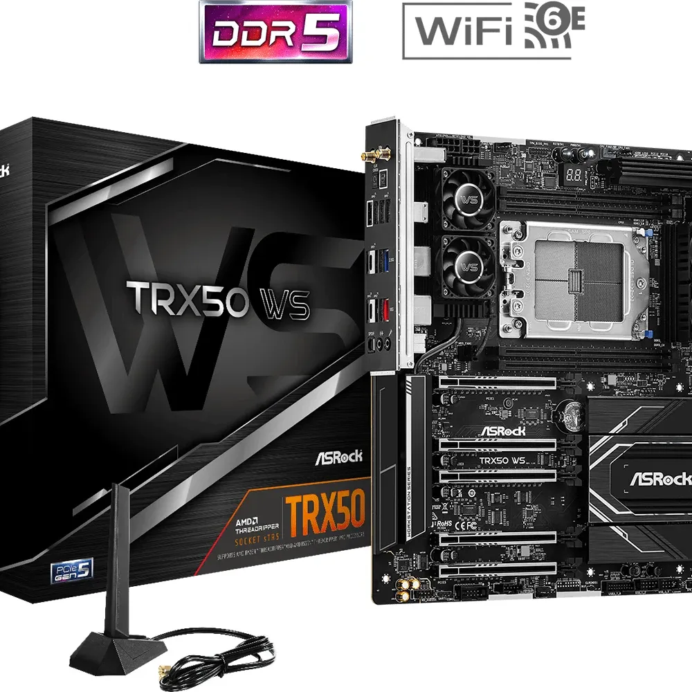 Дънна платка ASROCK TRX50 WS, Socket sTR5, ATX, 4xDDR5