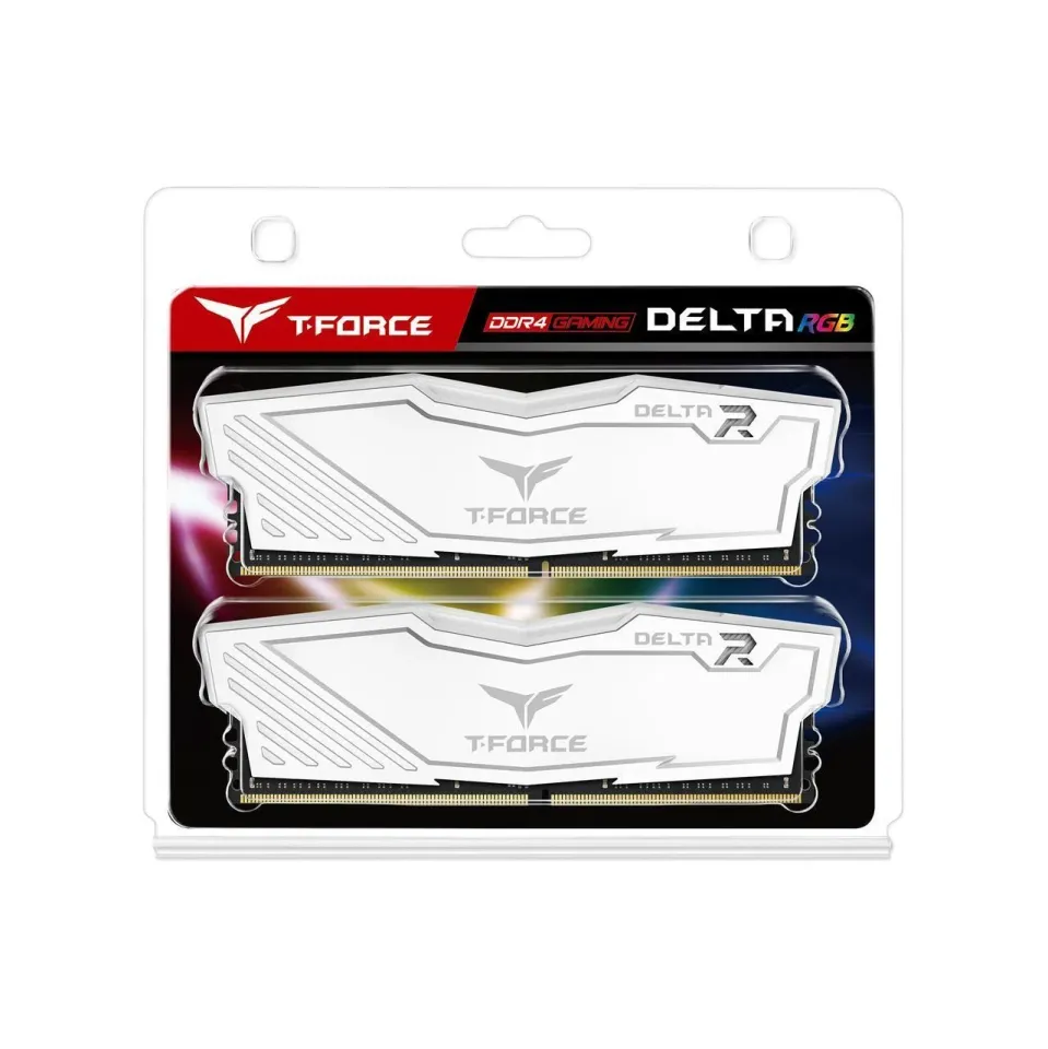 Памет Team Group T-Force Delta RGB White DDR4 16GB (2x8GB) 3200MHz 1.35V Памет Team Group T-Force Delta RGB White DDR4 16GB (2x8GB) 3200MHz 1.35V