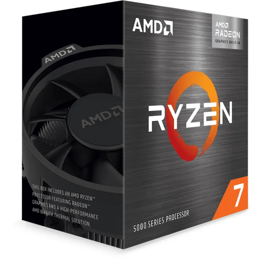 Процесор AMD RYZEN 7 5700G, 3.8GHz (Up to 4.6GHz) 20MB Cache, 65W, AM4, BOX Процесор AMD RYZEN 7 5700G, 3.8GHz (Up to 4.6GHz) 20MB Cache, 65W, AM4, BOX