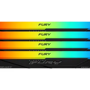Памет Kingston FURY Beast Black RGB 64GB(4x16GB) DDR4 3200MHz CL16