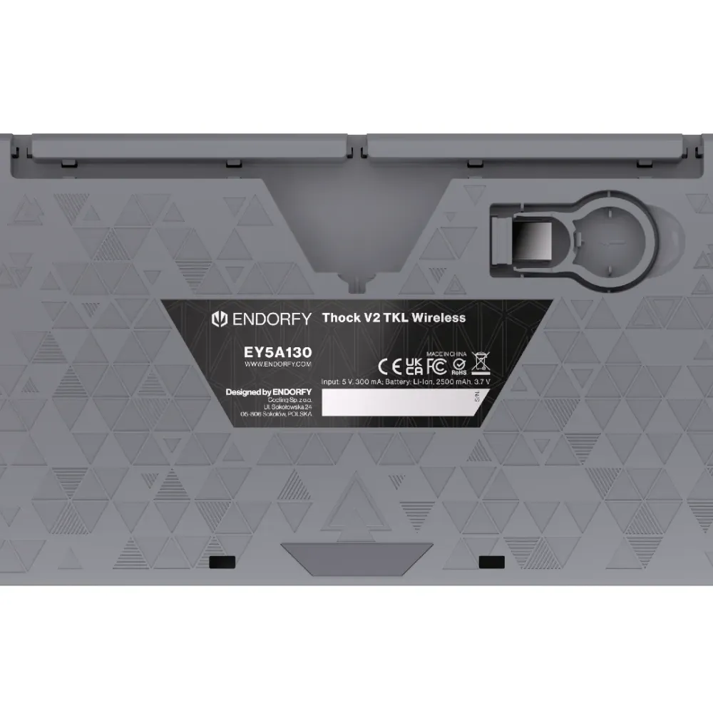 Endorfy механична клавиатура Thock Wireless V2 TKL, PBT, Endorfy Yellow switch, US Layout