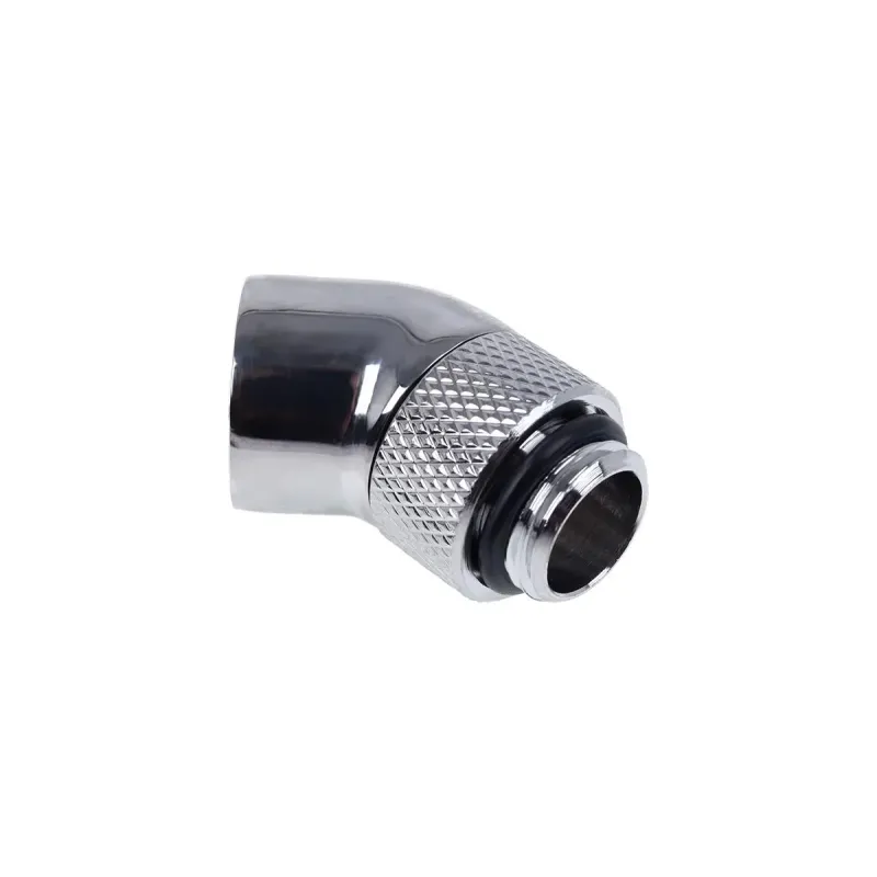 Ъглов адаптер Alphacool Eiszapfen, 45°, G1/4 външна към G1/4 вътрешна резба, Сребрист Ъглов адаптер Alphacool Eiszapfen, 45°, G1/4 външна към G1/4 вътрешна резба, Сребрист