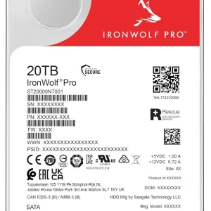 Хард диск SEAGATE IronWolf ST20000NT001, 20TB, 256MB Cache, SATA 6.0Gb/s Хард диск SEAGATE IronWolf ST20000NT001, 20TB, 256MB Cache, SATA 6.0Gb/s