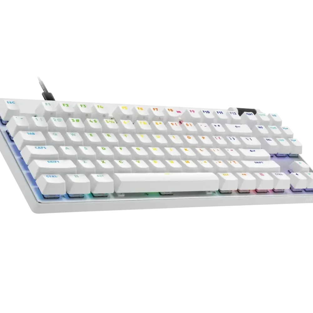Геймърска механична клавиатура Logitech G Pro X RAPID TKL, Magnetic Analog Switch, Бял