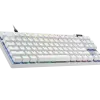 Геймърска механична клавиатура Logitech G Pro X RAPID TKL, Magnetic Analog Switch, Бял