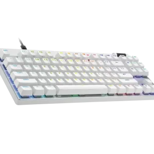 Геймърска механична клавиатура Logitech G Pro X RAPID TKL, Magnetic Analog Switch, Бял