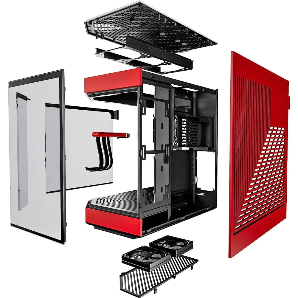 Кутия HYTE Y60 Tempered Glass, Mid-Tower, Черно и Червено Кутия HYTE Y60 Tempered Glass, Mid-Tower, Черно и Червено