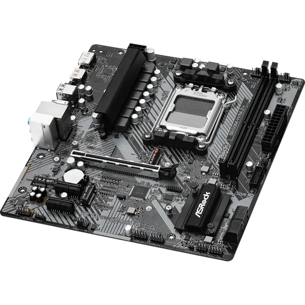 Дънна платка ASROCK B650M-H/M.2+, Socket AM5, 2xDDR5 Дънна платка ASROCK B650M-H/M.2+, Socket AM5, 2xDDR5