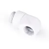 Въртящ се L-конектор Alphacool Eiszapfen, G1/4 AG auf G1/4 IG, Бял