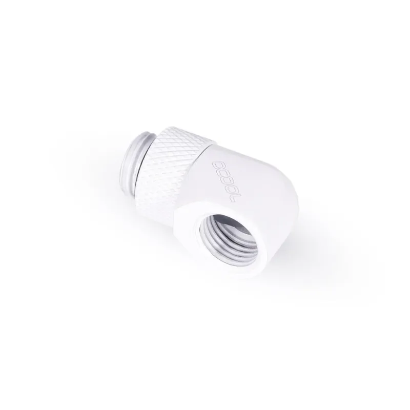 Въртящ се L-конектор Alphacool Eiszapfen, G1/4 AG auf G1/4 IG, Бял Въртящ се L-конектор Alphacool Eiszapfen, G1/4 AG auf G1/4 IG, Бял