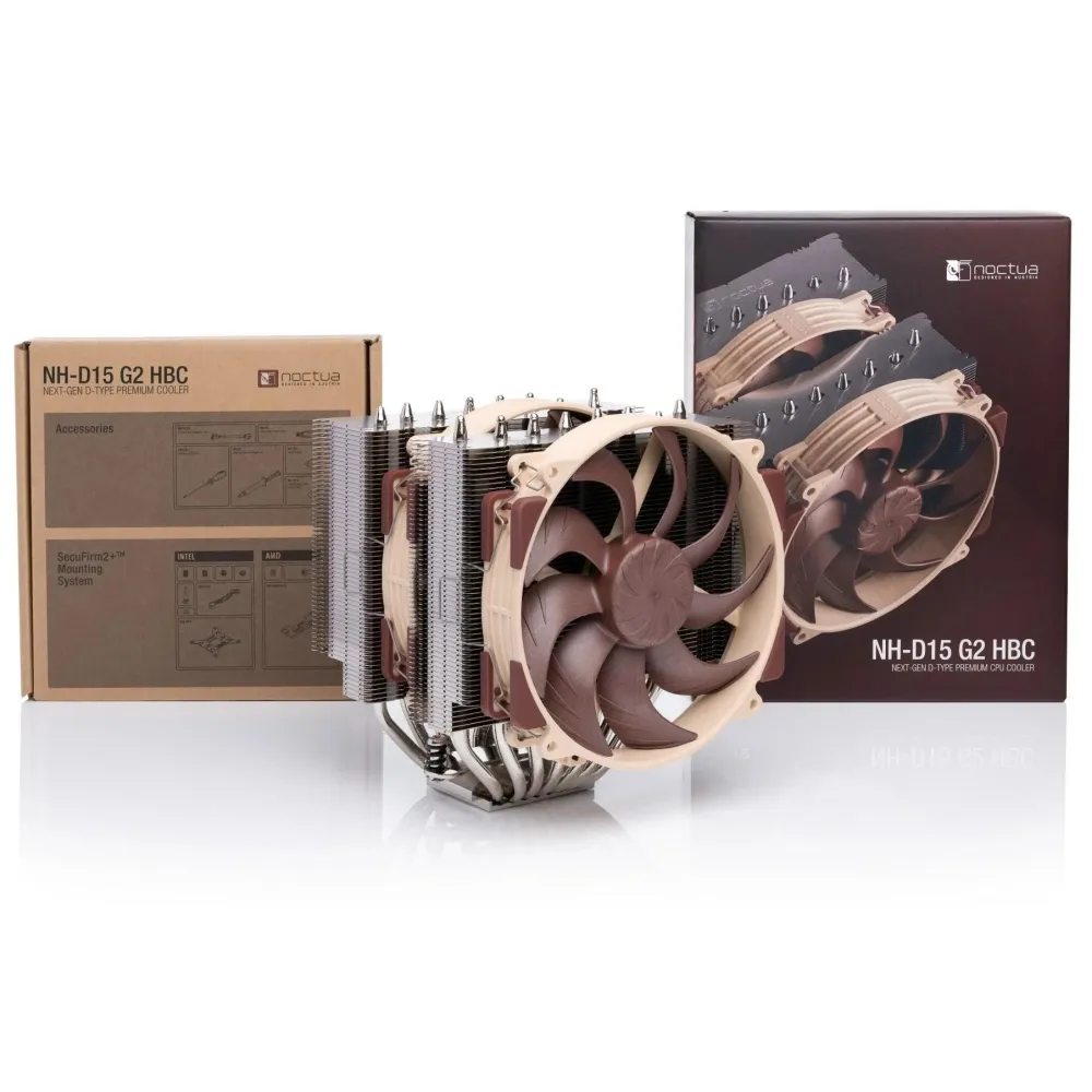 Охладител за процесор Noctua NH-D15 G2 HBC, За сокет LGA1851/1700/2011/AM5/AM4 Охладител за процесор Noctua NH-D15 G2 HBC, За сокет LGA1851/1700/2011/AM5/AM4