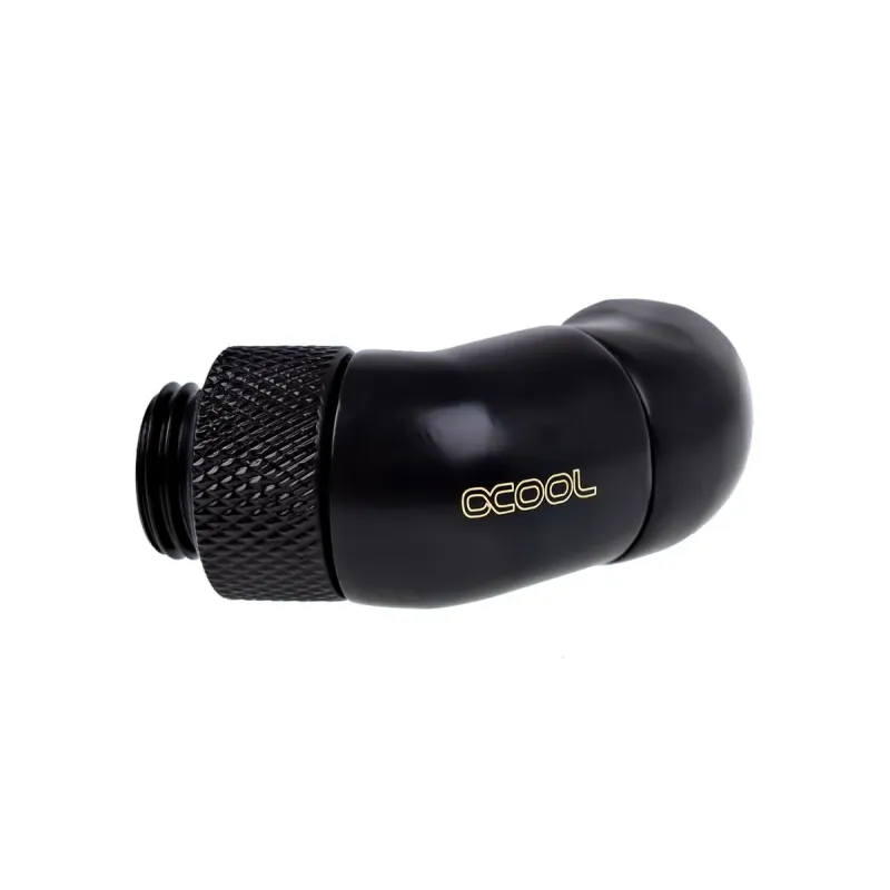 Ъглов адаптер Alphacool Eiszapfen, 2 x 45°, G1/4 външна към G1/4 вътрешна резба, Черен мат Ъглов адаптер Alphacool Eiszapfen, 2 x 45°, G1/4 външна към G1/4 вътрешна резба, Черен мат