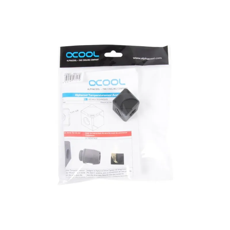 Терминал за свързване Alphacool Eiszapfen, G1/4 IT, 5 посочвен, Черен
