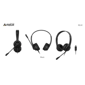А4tech HU-8 Слушалки с микрофон, USB, въртящ се микрофон А4tech HU-8 Слушалки с микрофон, USB, въртящ се микрофон
