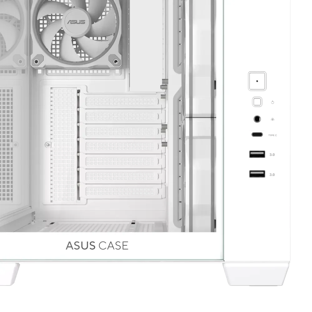 Кутия ASUS A32 PLUS Tempered Glass + 4 ARGB Вентилатора - White