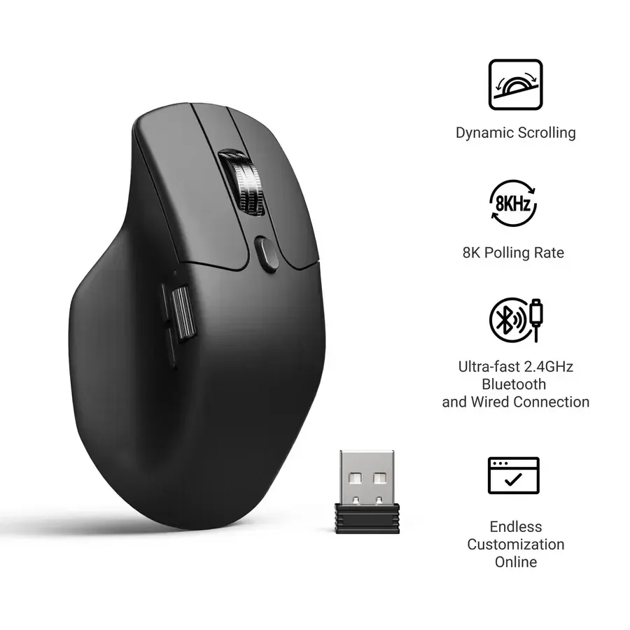 Безжична мишка Keychron M6S-A23 8000Hz - Black