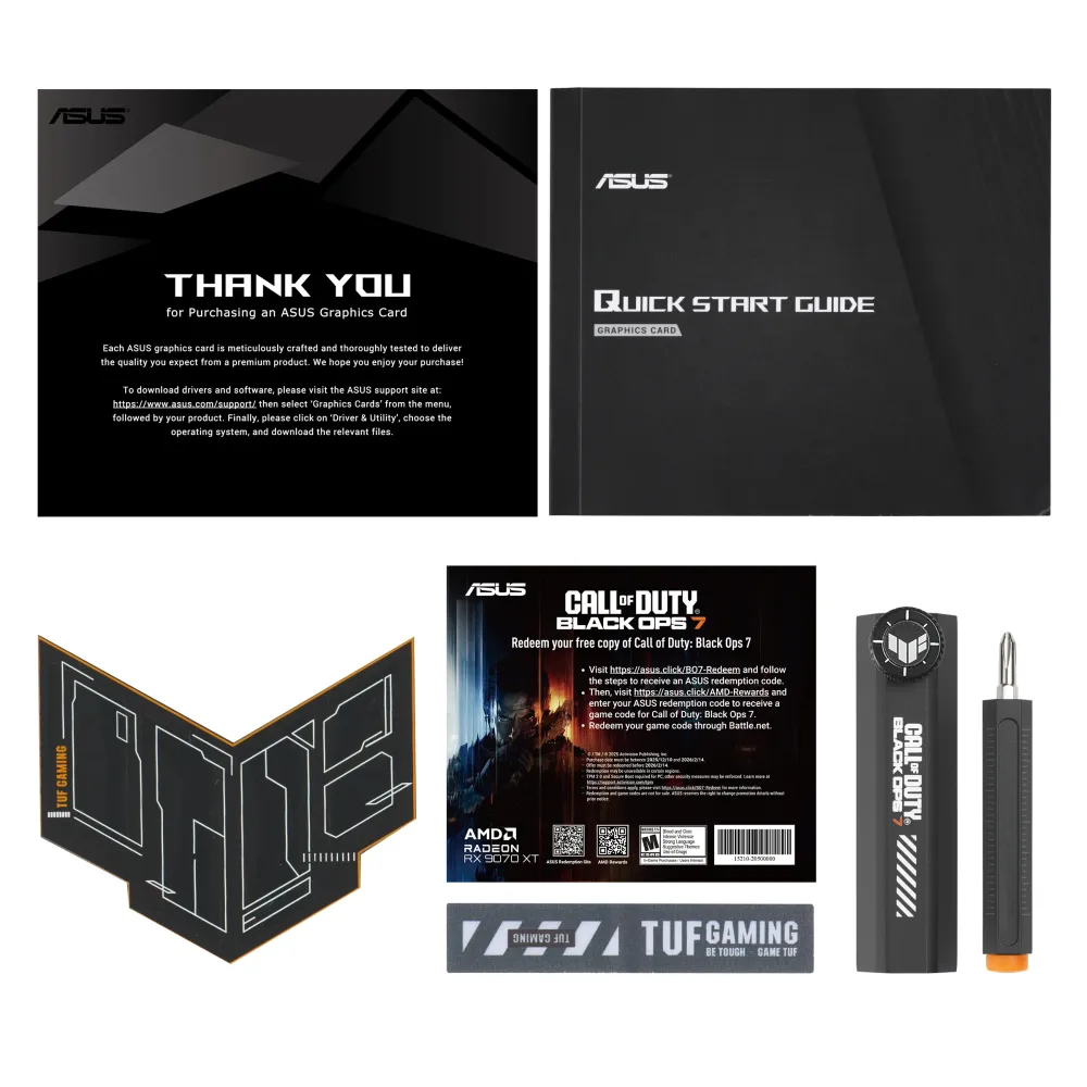 Видео карта ASUS TUF GAMING RADEON RX 9070 XT COD BO7 Speical Edition OC 16GB GDDR6 Видео карта ASUS TUF GAMING RADEON RX 9070 XT COD BO7 Speical Edition OC 16GB GDDR6
