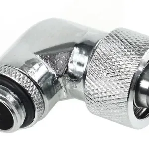 Компресионен фитинг Alphacool, 16/10 - G1/4, 90°, Въртящ се, Хром