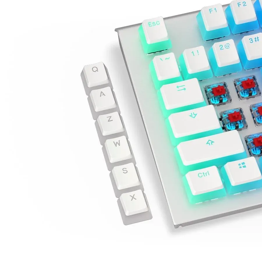 Капачки за механична клавиатура ENDORFY - 104 бр PBT, US Layout, Onyx White