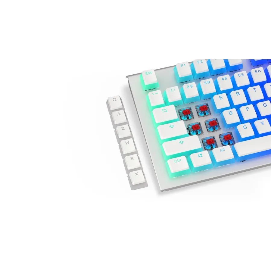 Капачки за механична клавиатура ENDORFY - 104 бр PBT, US Layout, Onyx White