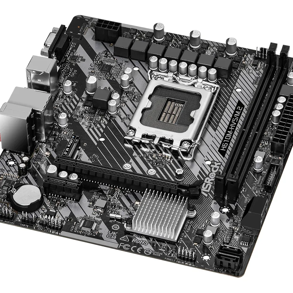 Дънна платка ASRock H610M-HVS/M.2 R2.0, LGA1700, DDR4, mATX Дънна платка ASRock H610M-HVS/M.2 R2.0, LGA1700, DDR4, mATX