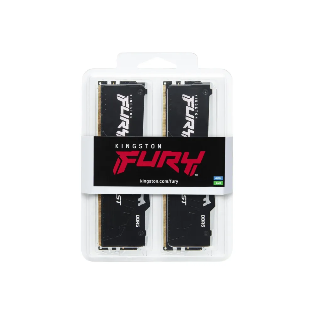 Памет Kingston FURY Beast Black RGB 64GB(2x32GB) DDR5 5600MHz CL40