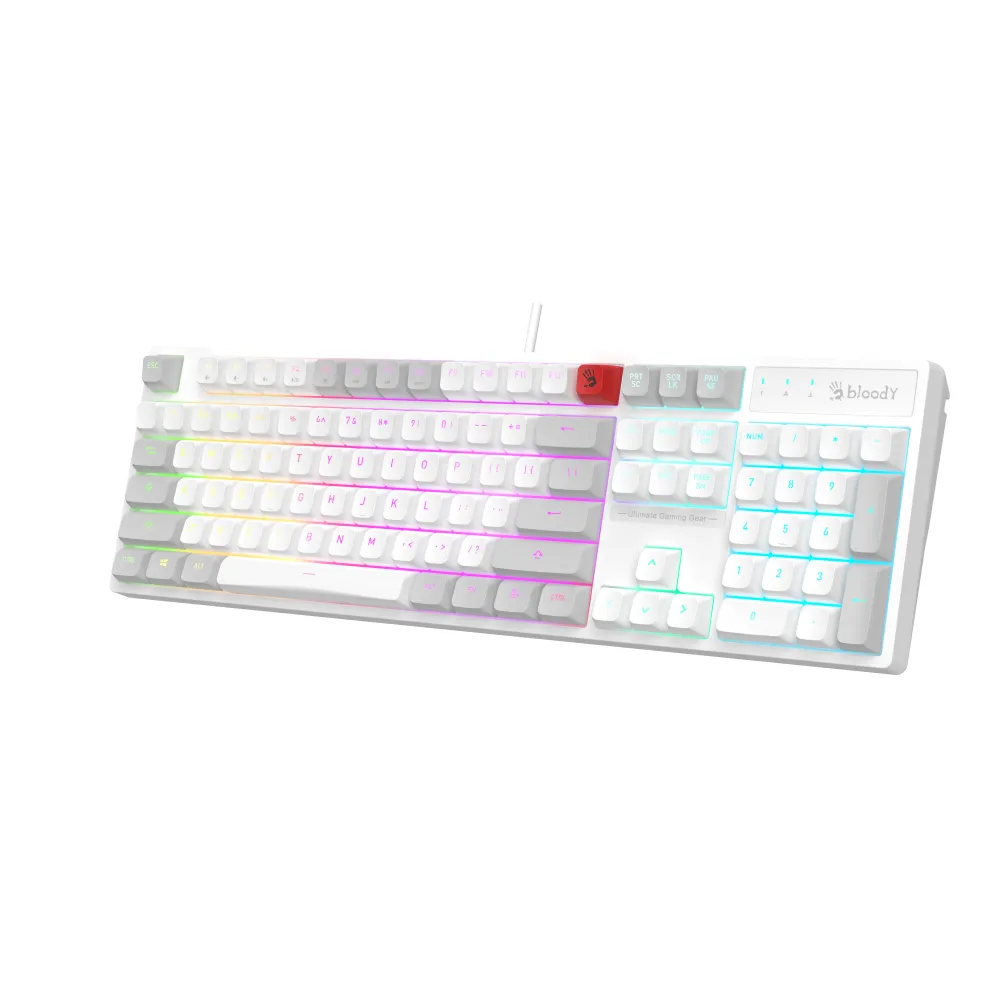 Геймърска клавиатура A4Tech Bloody B230N Neon Backlit - Бяла Геймърска клавиатура A4Tech Bloody B230N Neon Backlit - Бяла