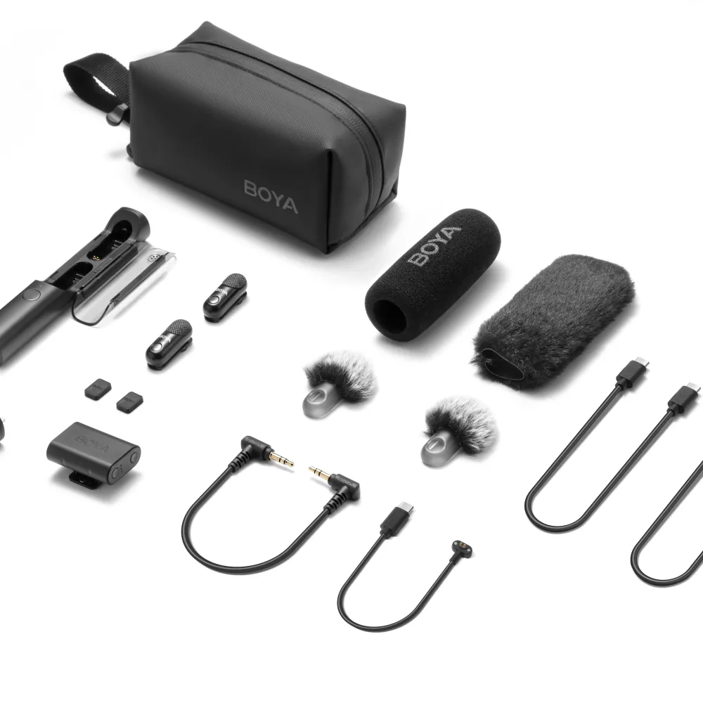 Безжична система микрофони All-in-One BOYA MAGIC 02 - Lightning + USB-C