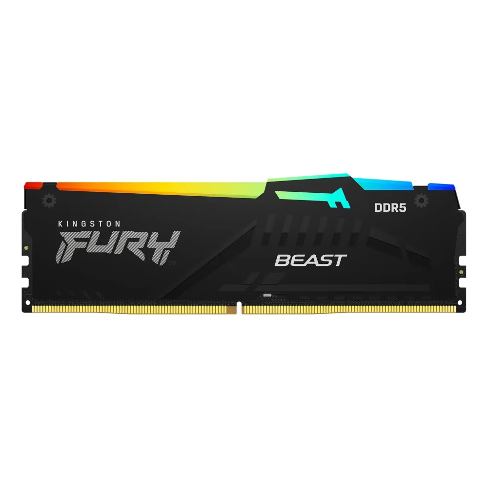 Памет Kingston FURY Beast RGB Black 32GB (2x16GB) DDR5 5600MHz CL40 - Intel XMP