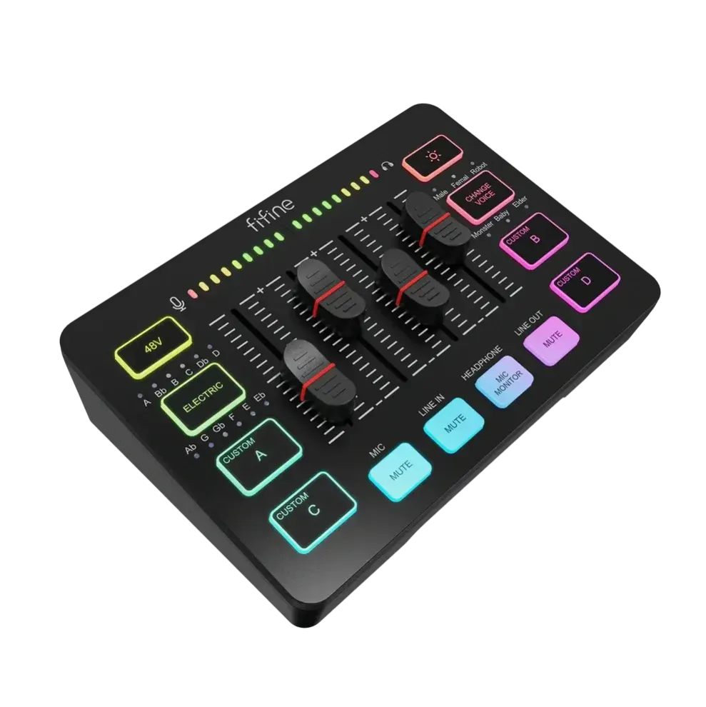 Аудио Миксер FIFINE SC3 RGB Audio Interface - Black