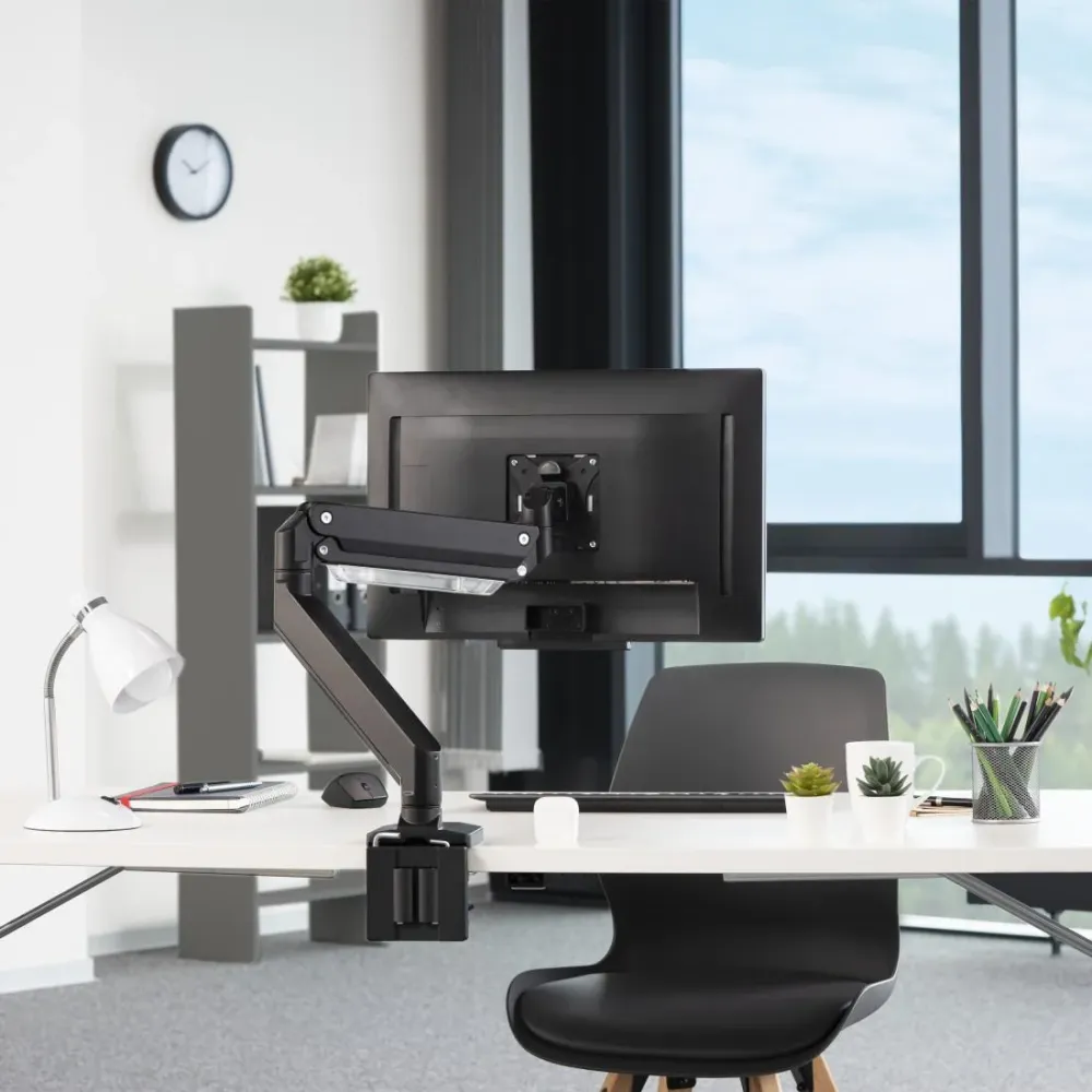 Стойка за монитор за бюро HAMA, Регулируема, Амортисьор, 13