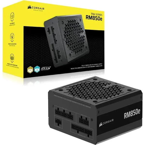 Захранващ блок Corsair RM850e 850W 80+ Gold ATX 3.1, Fully Modular