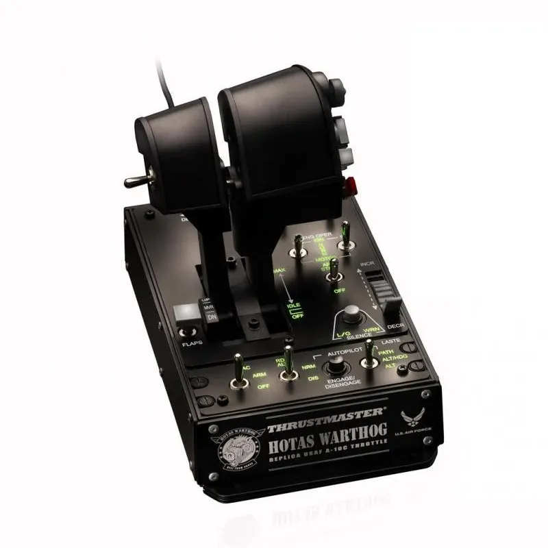 Жичен джойстик,  авиосимулатор Thrustmaster HOTAS Warthog Dual Throttles  за PC, Черен