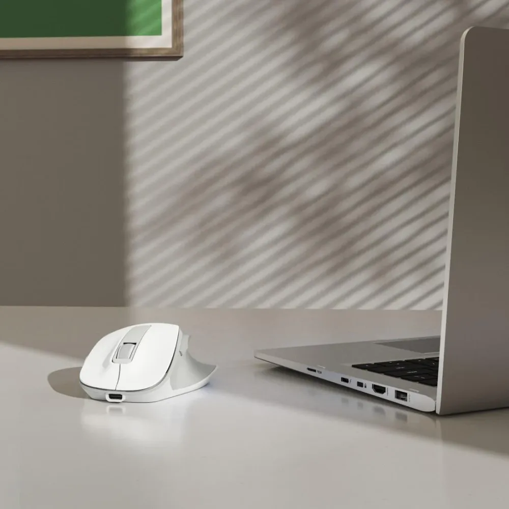 HAMA Безжична оптична мишка WM-500 Recharge, бяла, 6 бут.,800/1200/1600 dpi, безшумна