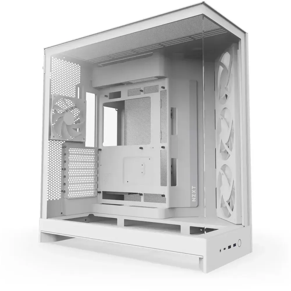 Кутия NZXT H9 Flow RGB Dual-Chamber - White