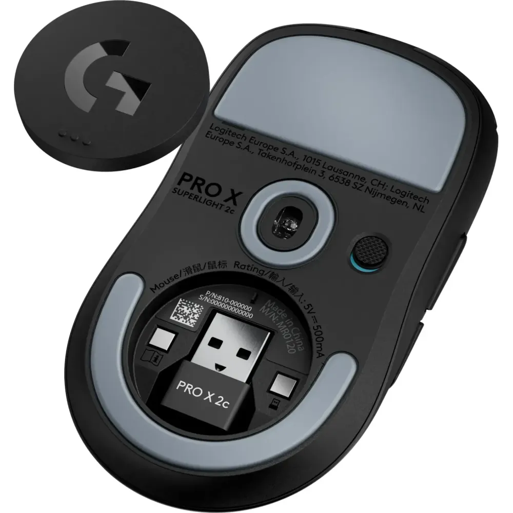 Безжична Мишка Logitech G Pro X Superlight 2c compact, черно Безжична Мишка Logitech G Pro X Superlight 2c compact, черно