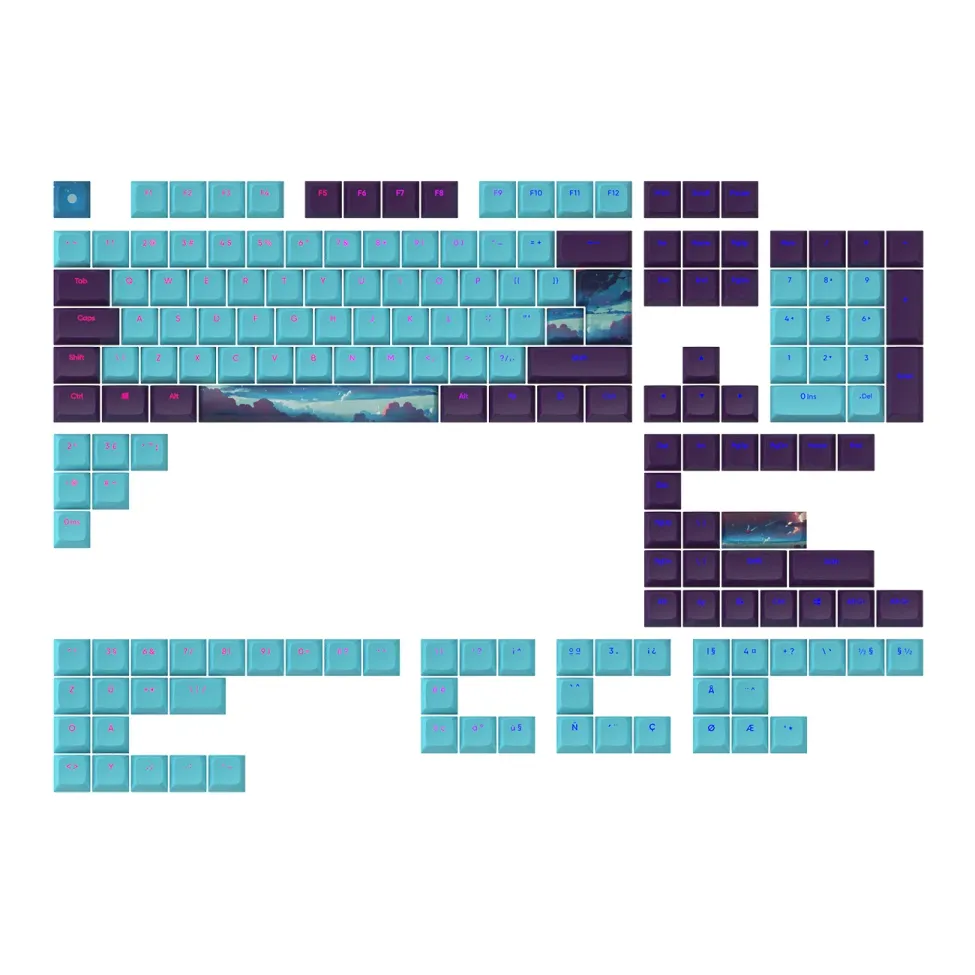 Капачки за механична клавиатура Dark Project - Night Sky за ANSI & ISO Layout Капачки за механична клавиатура Dark Project - Night Sky за ANSI & ISO Layout