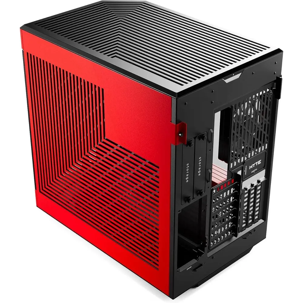 Кутия HYTE Y60 Tempered Glass, Mid-Tower, Черно и Червено Кутия HYTE Y60 Tempered Glass, Mid-Tower, Черно и Червено