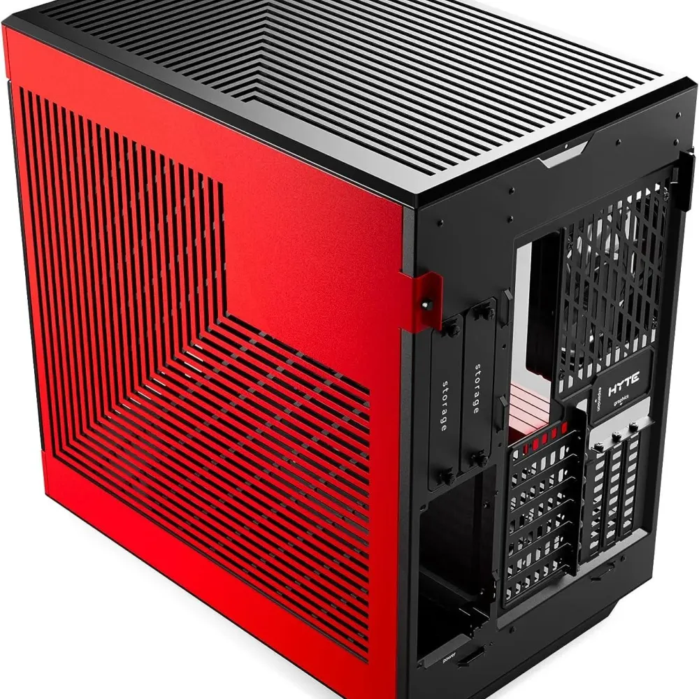 Кутия HYTE Y60 Tempered Glass, Mid-Tower, Черно и Червено