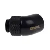 Ъглов адаптер Alphacool Eiszapfen, 45°, G1/4 външна към G1/4 вътрешна резба, Черен мат