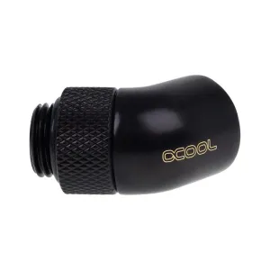 Ъглов адаптер Alphacool Eiszapfen, 45°, G1/4 външна към G1/4 вътрешна резба, Черен мат