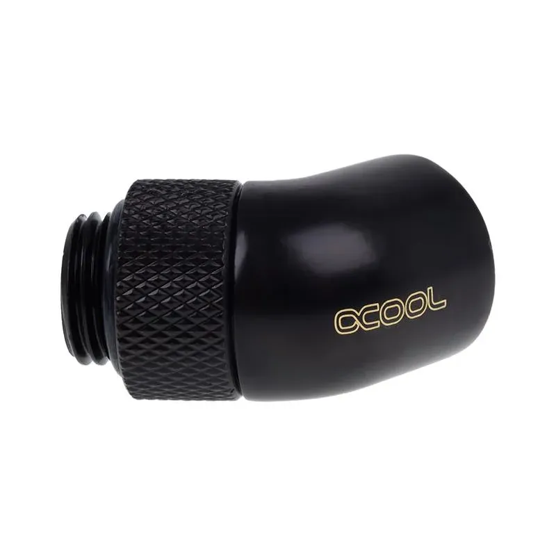 Ъглов адаптер Alphacool Eiszapfen, 45°, G1/4 външна към G1/4 вътрешна резба, Черен мат