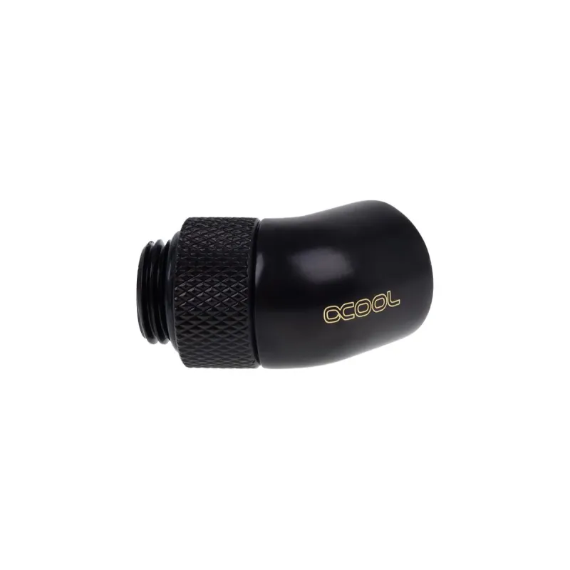 Ъглов адаптер Alphacool Eiszapfen, 45°, G1/4 външна към G1/4 вътрешна резба, Черен мат
