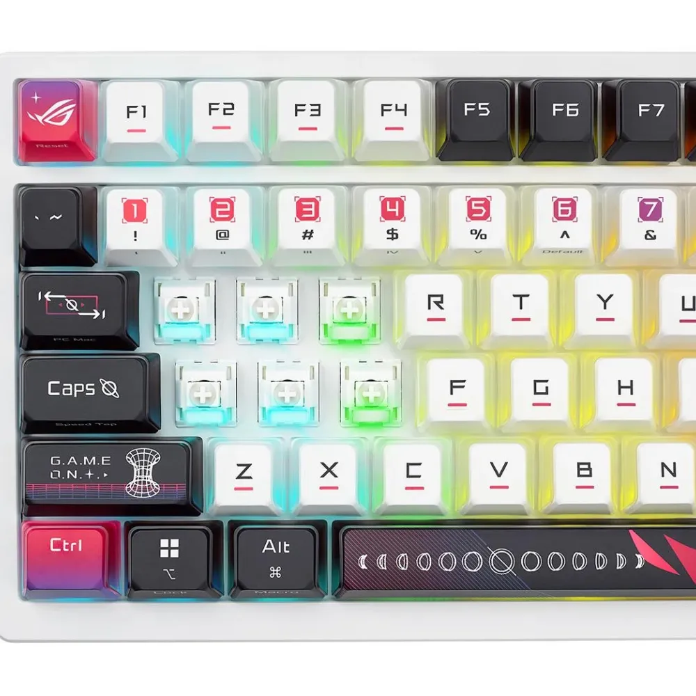 Геймърска безжична Клавиатура ASUS ROG Azoth X - White