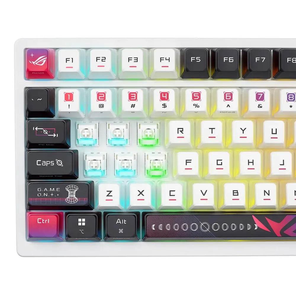 Геймърска безжична Клавиатура ASUS ROG Azoth X - White