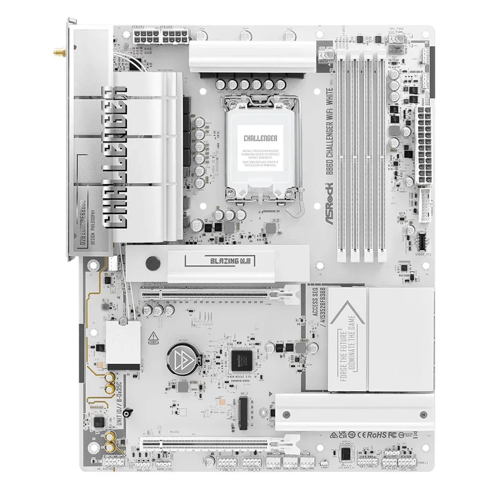 Дънна платка ASRock B860 Challenger White WIFI, LGA 1851